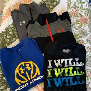 Boys size small under armour lot